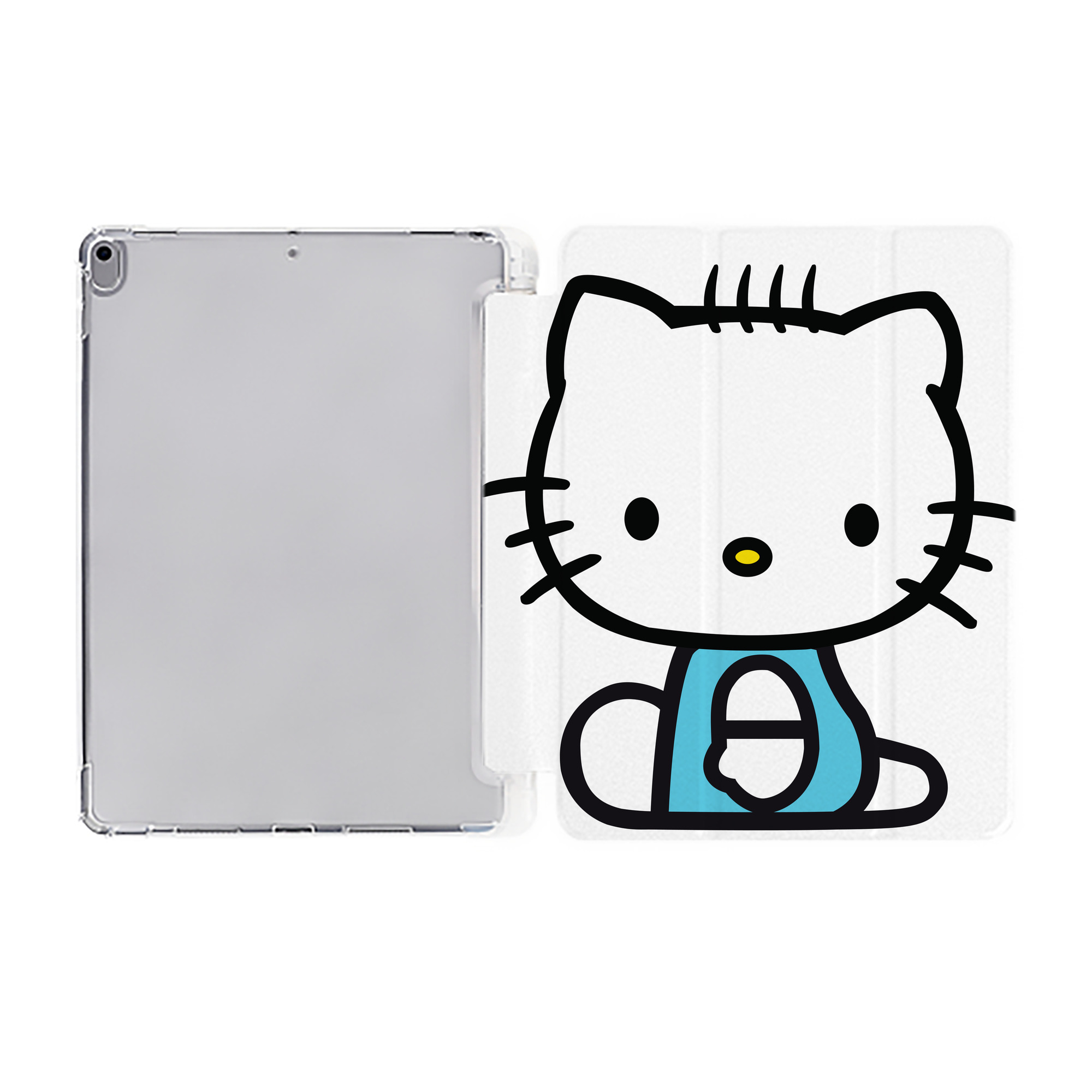 （画像用） Hello Kitty ハローキティ IPad ケース ペン収納付き 三つ折りスタンド PUレザー×シリコン 対応機種9.5/10.5/10.9インチ